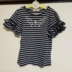 MPS. ストライプ フリル袖 Tシャツ 140のサムネイル