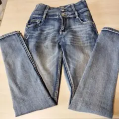 ライトブルースキニーデニム ハイウエスト