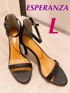 ESPERANZA ヒール L サンダル 黒 エスペランサ