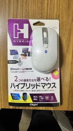 ハイブリッド5ボタンBlueLEDマウス　MUS-SKF104