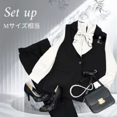 【Mサイズ相当】セレモニースーツ　パンツスーツ　ベスト　フォーマルセット　卒園式