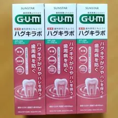 GUM ガム 薬用ハミガキ ハグキラボ メディカルハーブミント 85g ×3個