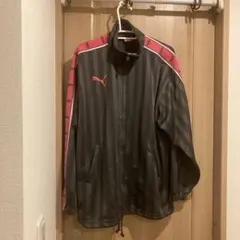 キ　PUMA ストライプジャージ グレー/ピンク