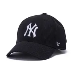 47 Brand ニューヨークヤンキース コーデュロイ キャップ ブラック