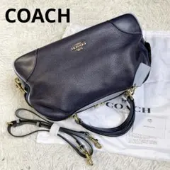 COACH コーチ ミニボストン ネイビー 2way クロスボディ 斜め掛け