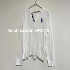 ラルフローレン　ビッグポニー　ヘンリーネックTシャツ　ホワイト　S