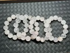 【#931】 天然石 ブレスレット ローズクォーツ 4点セット