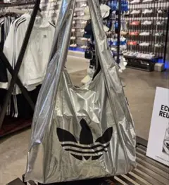 adidas エコバッグ リユーザブルバッグ シルバー
