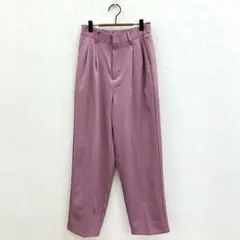 チルファー/2タックパンツ/M/ウエストゴム オフィス ピンクパープルのサムネイル