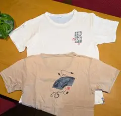 ヴィンテージ　 和柄 ダメージTシャツ 2枚セットのサムネイル