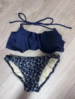 セパレート水着 ビキニ ネイビー 花柄 9M