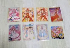 プリキュア キャラクターカード、シール 計8枚セット