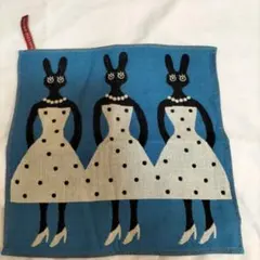 マタノアツコ　ドレスうさぎ　ガーゼハンカチ