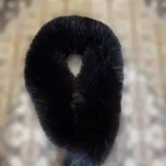 ブラックリアルファー ストール 約60cm