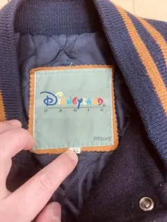 激レア 90s Disney Paris刺繍 レザー スタジャン ジャケット