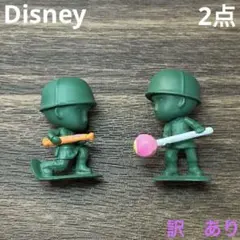 ディズニー　トイストーリー　グリーンアーミーメン　ミニチュア　フィギュア　2点