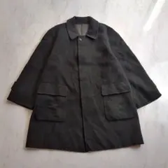 カシミヤ100% メンズ ロングコート ブラック Ⅿのサムネイル