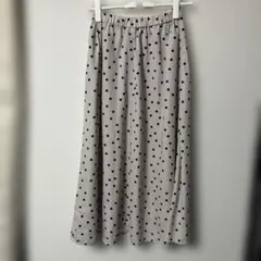 GU ドット　ロング　スカート オフホワイト