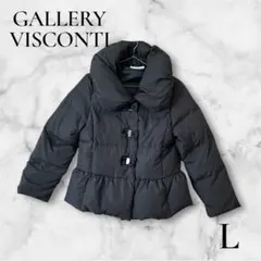 【極美品】ギャラリービスコンティ 黒 Aライン ダウン ゆったり 3 レース 極美品】ギャラリービスコンティ 黒 Aライン ダウン ゆったり 3 レース