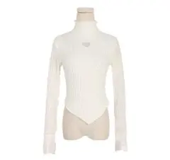 タートルネック　トップス　シースルートップス　ハイネック