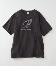 ミッキーマウス Tシャツ ダークグレー 半袖