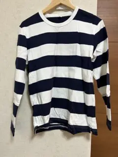 UNIQLO ネイビーとホワイトストライプ 長袖カットソー M