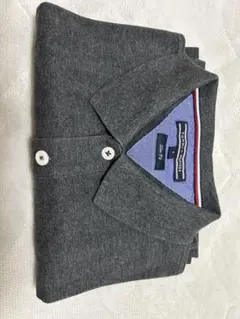 TOMMY HILFIGER グレー 長袖ポロシャツ S