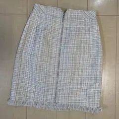 WILLSELECTION ツイード フロントジップ ミニタイトスカートのサムネイル