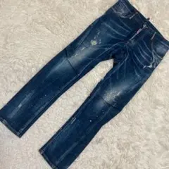 DSQUARED2 ペイントデニム インディゴブルー 44 カジュアル オシャレ