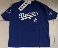 新品　120cm MLB ドジャース　ロゴ半袖Tシャツ　バックプリント　青