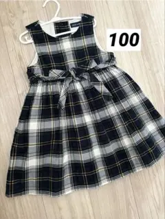 【美品】 ポロ ラルフローレン チェック ワンピース フォーマル 100cm