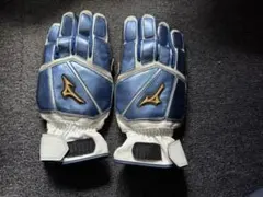 Mizuno Pro 限定モデル 手袋 青白　フリーサイズ