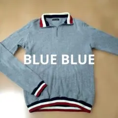 BLUE/BLUE ハーフジップ 長袖カットソー サイズ2