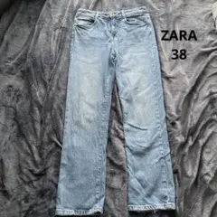 【即日発送】ZARA デニムパンツ ストレート ライトブルー ハイウエスト
