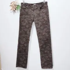 ユニクロ コーデュロイパンツ カモフラ 迷彩柄 33インチ 84cm カーキ系