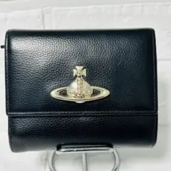 ヴィヴィアンウエストウッド EXECUTIVE ファスナー付き三つ折り財布　黒