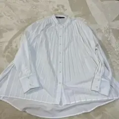 美品！ZARA ホワイト プリーツシャツ Sサイズ ゆったり
