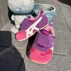 ASICS ベビーシューズ ピンク・紫 マジックテープ式