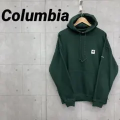 Columbia パーカー スウェット スクエアロゴ プルオーバー L 緑