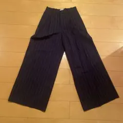 H&M ストライプ ネイビー ワイドパンツ EUR 36