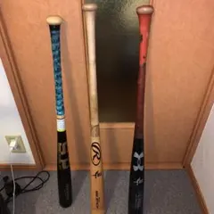 硬式用木製バット3本　アンダーアーマー、ローリングス 、シュアプレイ