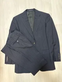 美品✨ BURBERRY ネイビー ストライプ Super110's