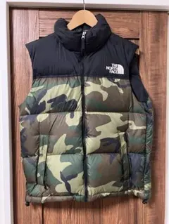 ノースフェイス ヌプシ ダウンベストL 迷彩ND91634