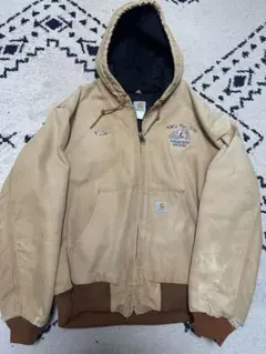 カーハート USA アクティブジャケット　ベージュ　L 刺繍