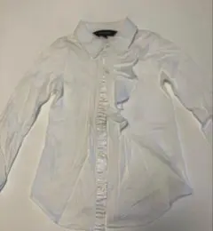 RALPH LAUREN フリル付きホワイトシャツ