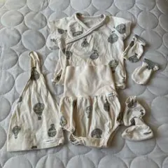 peekaboo 気球柄　ニューボーン 退院着 夏半袖　男の子