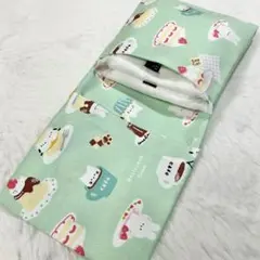 サニタリーケース カフェ スイーツ 猫 シマエナガ グリーン S8757