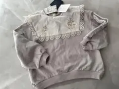 【新品タグ付き】cottoli コトリ レース襟 木馬刺繍 トレーナー