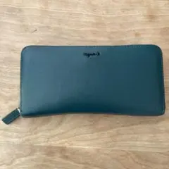 ダークグリーン 長財布 ファスナー式