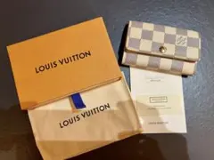 【美品】ルイヴィトン ダミエ・アズール ミュルティクレ6 キーケース 正規購入品